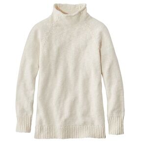 LL Bean women’s cotton rag sweater funnel neck pullover
XL NWOT